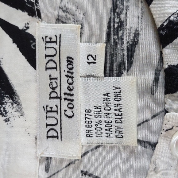 Due per Due Silk Leaf Print Tunic/Blouse - Picture 6 of 6